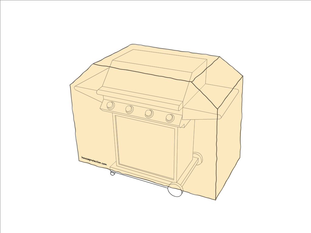 Housse de barbecue en Protect 670 : La référence en matière de protection étanche Beige ral 1015