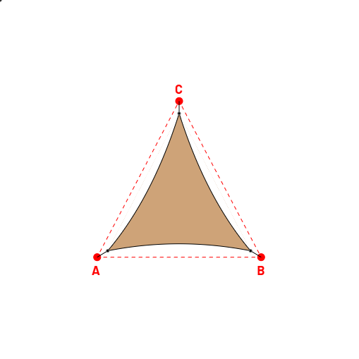 Voile d'ombrage triangle en Hydris - Toile d'ombrage déperlante Hydris 0835 Lin - 4,05x4,39x4,39m