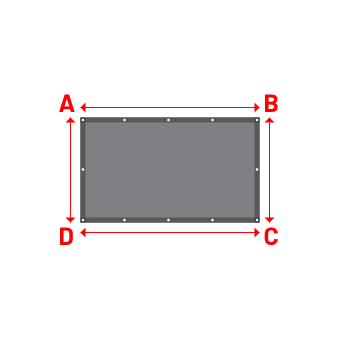 Bâche Rectangle en CoverEco 640 : une bâche simple & efficace Ecolac 640 - 7196 (RAL 7037) - 1.79x1.05m