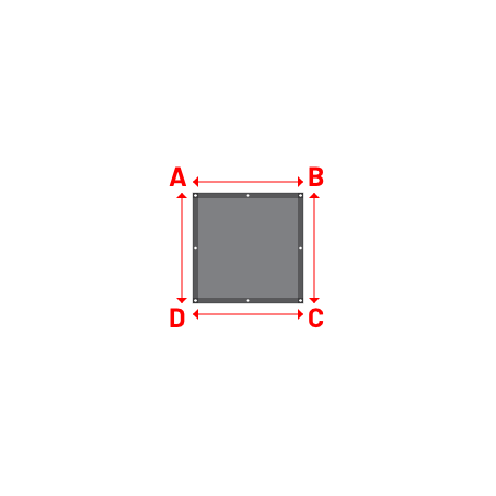 Bâche Rectangle en CoverEco 640 : une bâche simple & efficace Ecolac 640 - 7196 (RAL 7037) - 1.00x1.00m