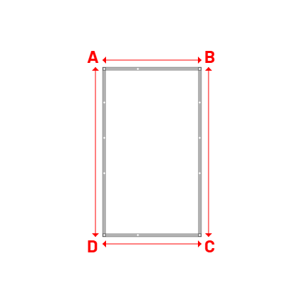 Bâche Rectangle en Protect 670 : La référence en matière de protection étanche Blanc RAL 9016 - 1.40x2.40m