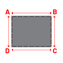 Bâche Rectangle en CoverEco 640 : une bâche simple & efficace Ecolac 640 - 7196 (RAL 7037) - 1.80x1.40m