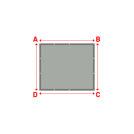 Bâche Rectangle en Protect 670 : La référence en matière de protection étanche Gris clair RAL 7038 - 1.85x1.58m