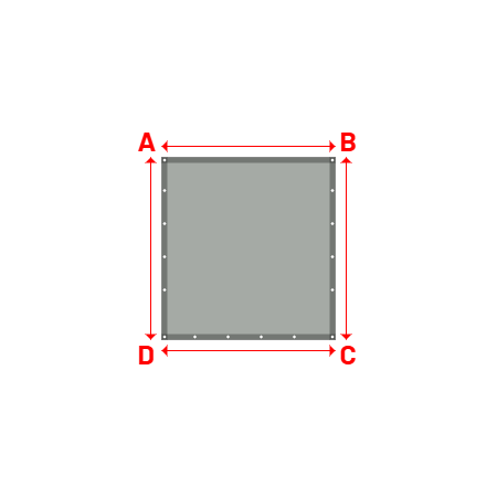 Bâche Rectangle en Protect 670 : La référence en matière de protection étanche Gris clair RAL 7038 - 1.57x1.65m