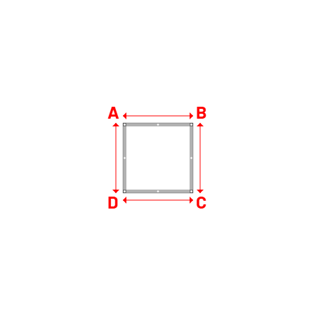 Bâche Rectangle en Protect 670 : La référence en matière de protection étanche Blanc RAL 9016 - 1.00x1.00m