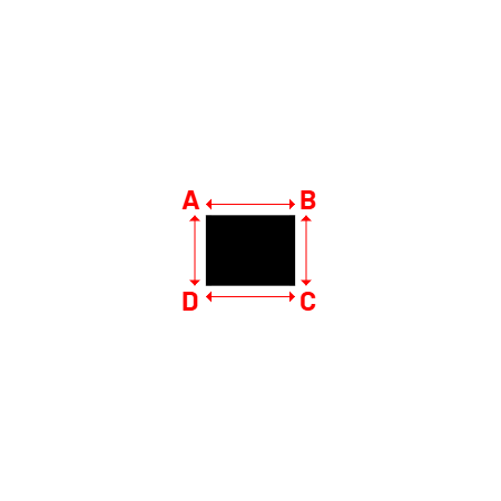 Bâche Rectangle en Protect 670 : La référence en matière de protection étanche Noir RAL 9005 - 0.80x0.63m