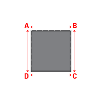Bâche Rectangle en CoverEco 640 : une bâche simple & efficace Ecolac 640 - 7196 (RAL 7037) - 1.35x1.40m