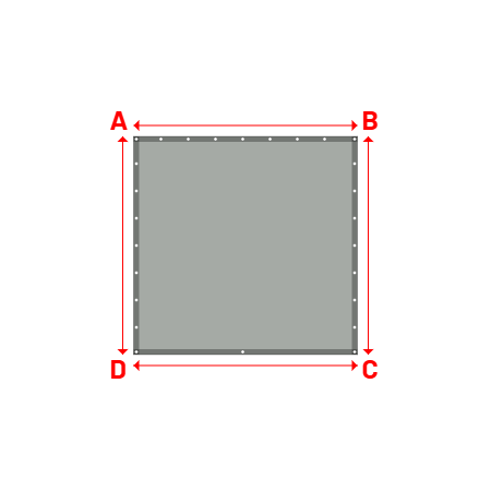 Bâche Rectangle en Protect 670 : La référence en matière de protection étanche Gris clair RAL 7038 - 2.05x2.00m