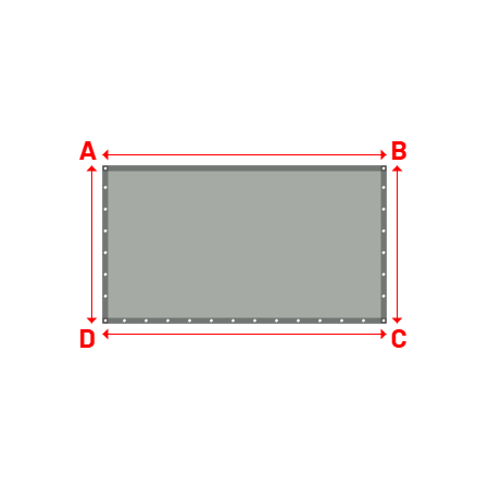 Bâche Rectangle en Protect 670 : La référence en matière de protection étanche Gris clair RAL 7038 - 2.61x1.45m