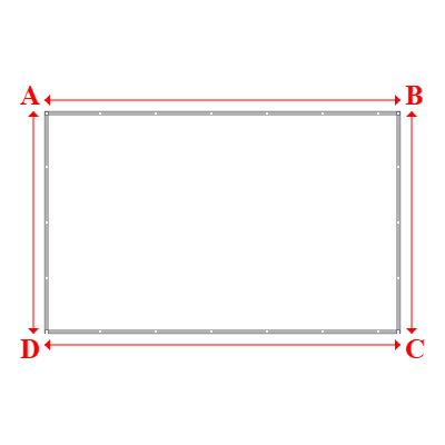 Bâche Rectangle en Protect 670 : La référence en matière de protection étanche Blanc RAL 9016 - 4.00x2.50m