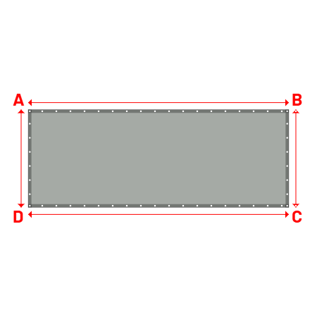 Bâche Rectangle en Protect 670 : La référence en matière de protection étanche Gris clair RAL 7038 - 4.00x1.50m
