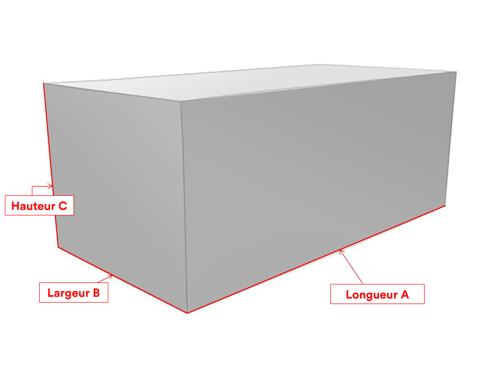 Housse Rectangle - MaxiProtect 900 : Protection & grammage renforcé Gris agate RAL 7038 - 31071