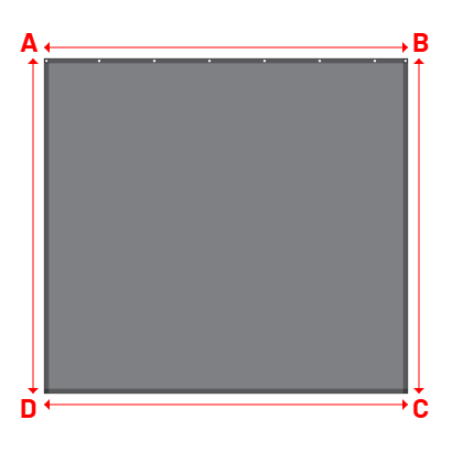 Bâche Rectangle en CoverEco 640 : une bâche simple & efficace Ecolac 640 - 7196 (RAL 7037) - 3.80x3.50m