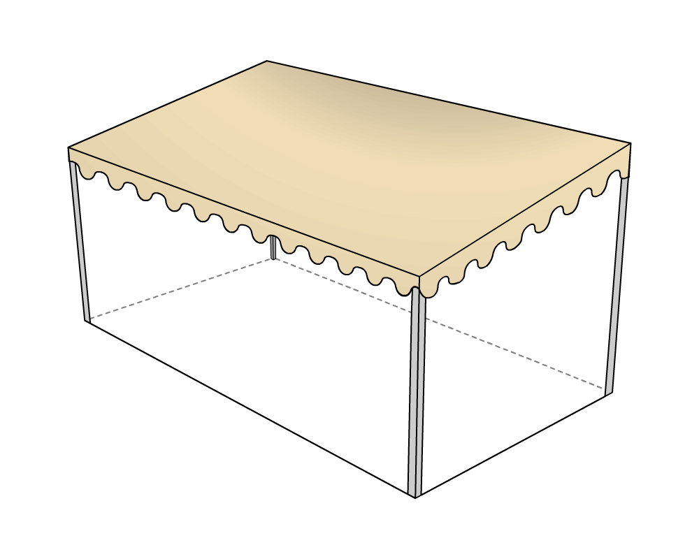 Bâche de toit pour terrasse dee mobil-home