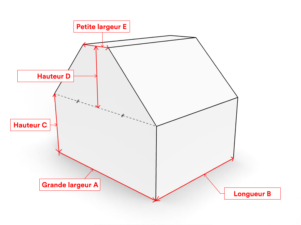 Trapéze Rectangle Tronqué - Flex 540 : une bâche polyvalente Gris 939