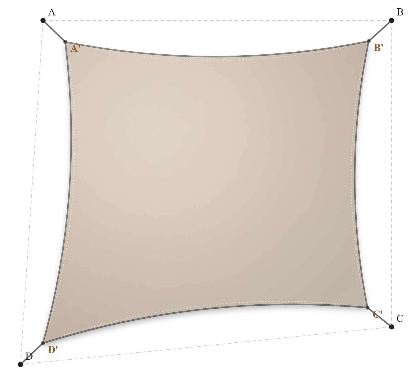 Voile d'ombrage - Forme Trapèze - Beige Sablé 92-2135