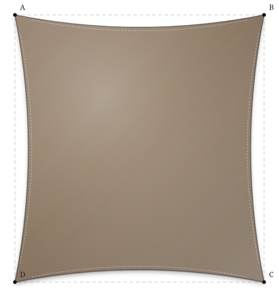 Voile d'ombrage - Forme Rectangle - Bois flotté 294 (AustralMesh)