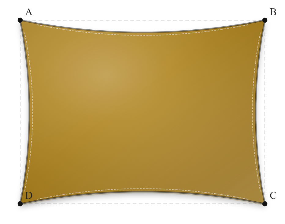 Voile d'ombrage - Forme Rectangle - Jaune 655 (Australmesh)