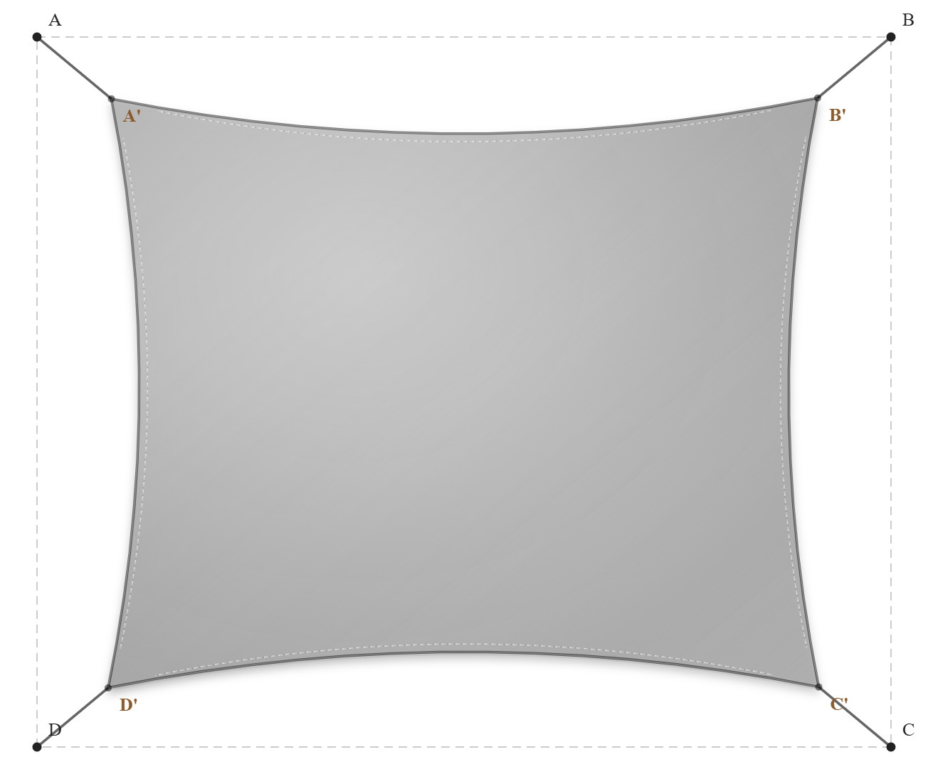 Voile d'ombrage - Forme Rectangle - alu/alu 92-2048