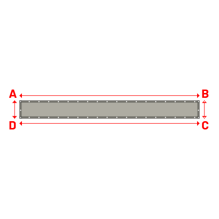 Bâche Rectangle en AustralMesh - Toile d'ombrage ajourée Pierre 300 (Australmesh) - 4.00x0.40m