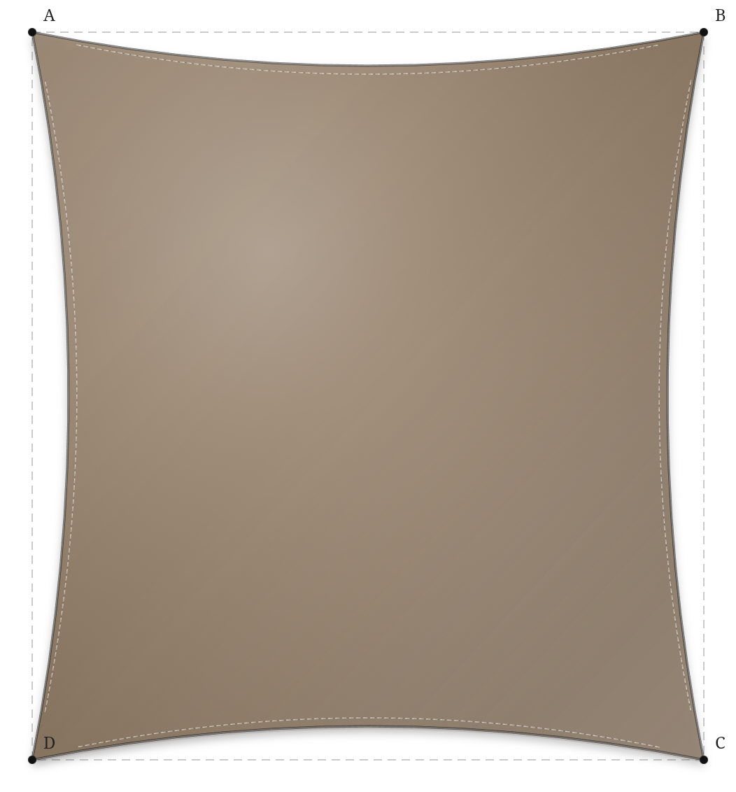 Voile d'ombrage - Forme Rectangle - Bois flotté 294 (AustralMesh)