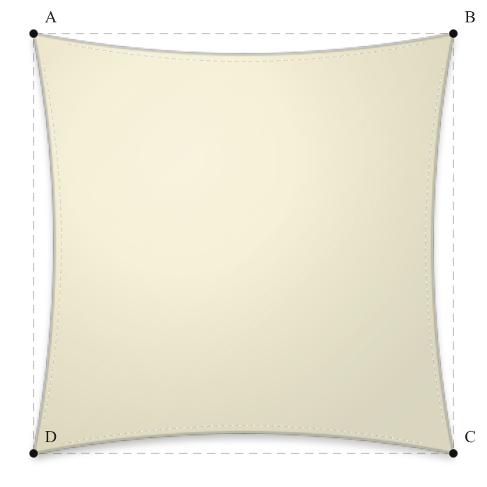 Voile d'ombrage - Forme Carrée - Naturel (759 AustralMesh)