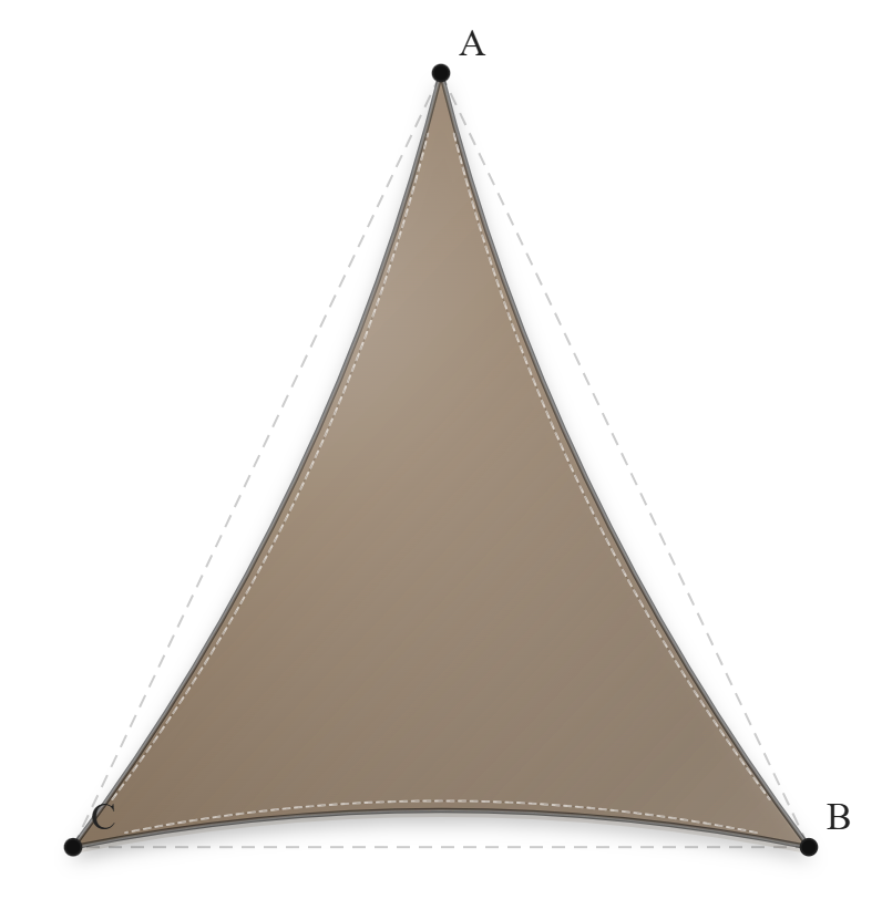 Voile d'ombrage - Forme Triangle - Bois flotté 294 (AustralMesh)