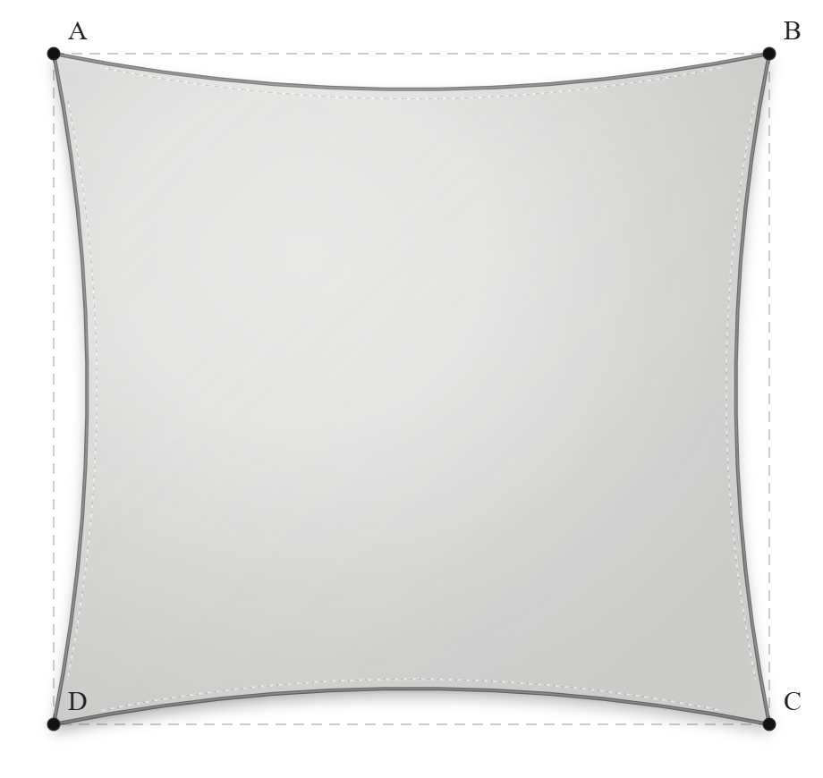 Voile d'ombrage - Forme Rectangle - nuage 92-50272