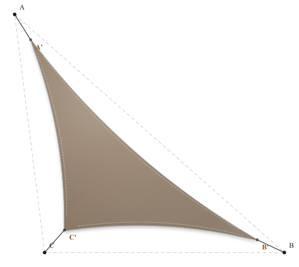 Voile d'ombrage - Forme Triangle - Bois flotté 294 (AustralMesh)