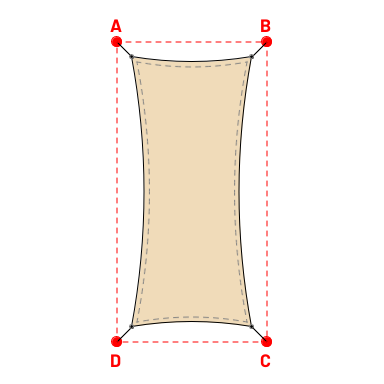 Voile d'ombrage rectangle en Soltis 96 - Toile d'ombrage haute performance Blanc Cassé 96-1103 - 2,40x5,40x2,40x5,40m