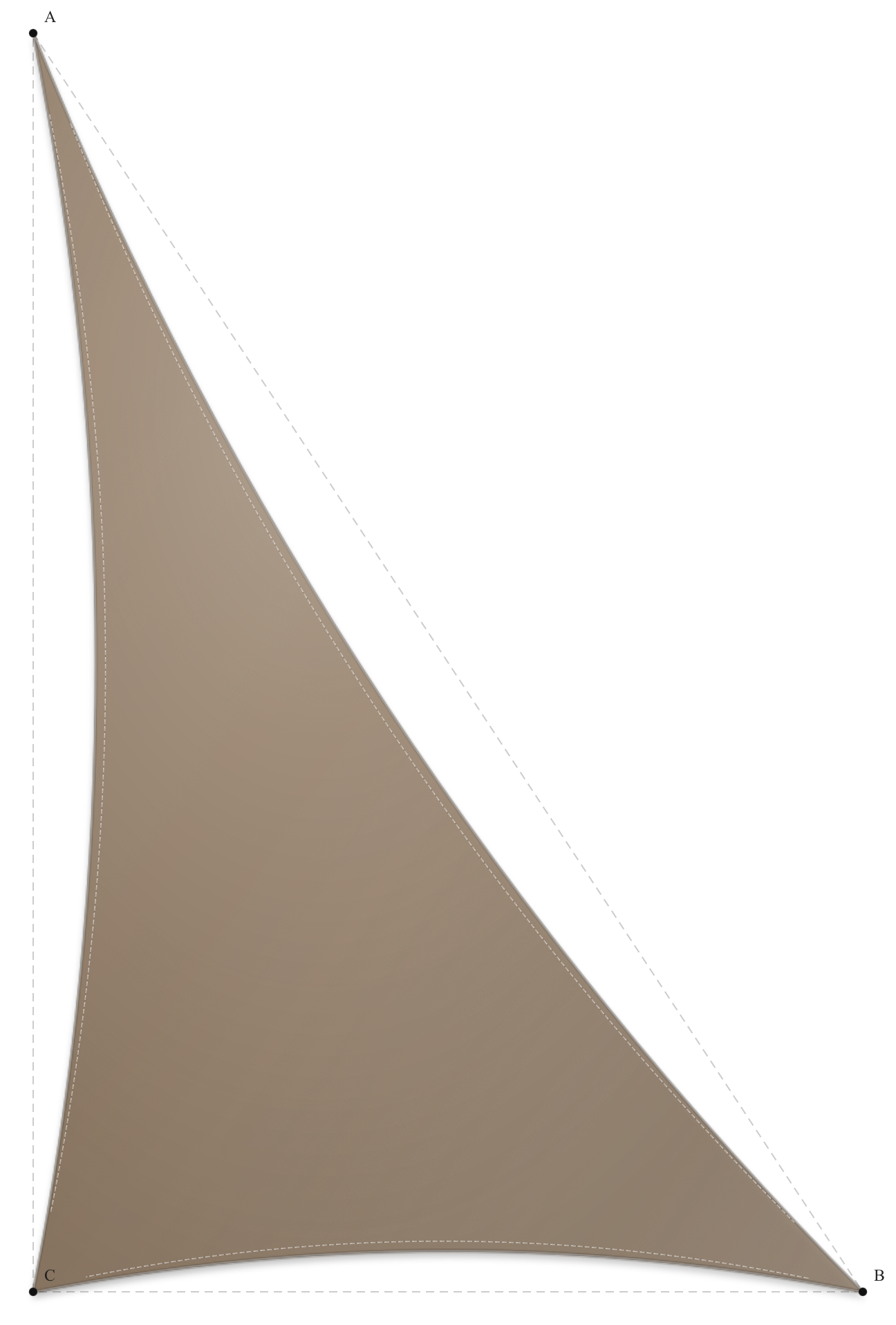 Voile d'ombrage - Forme Triangle Rectangle - Bois flotté 294 (AustralMesh)