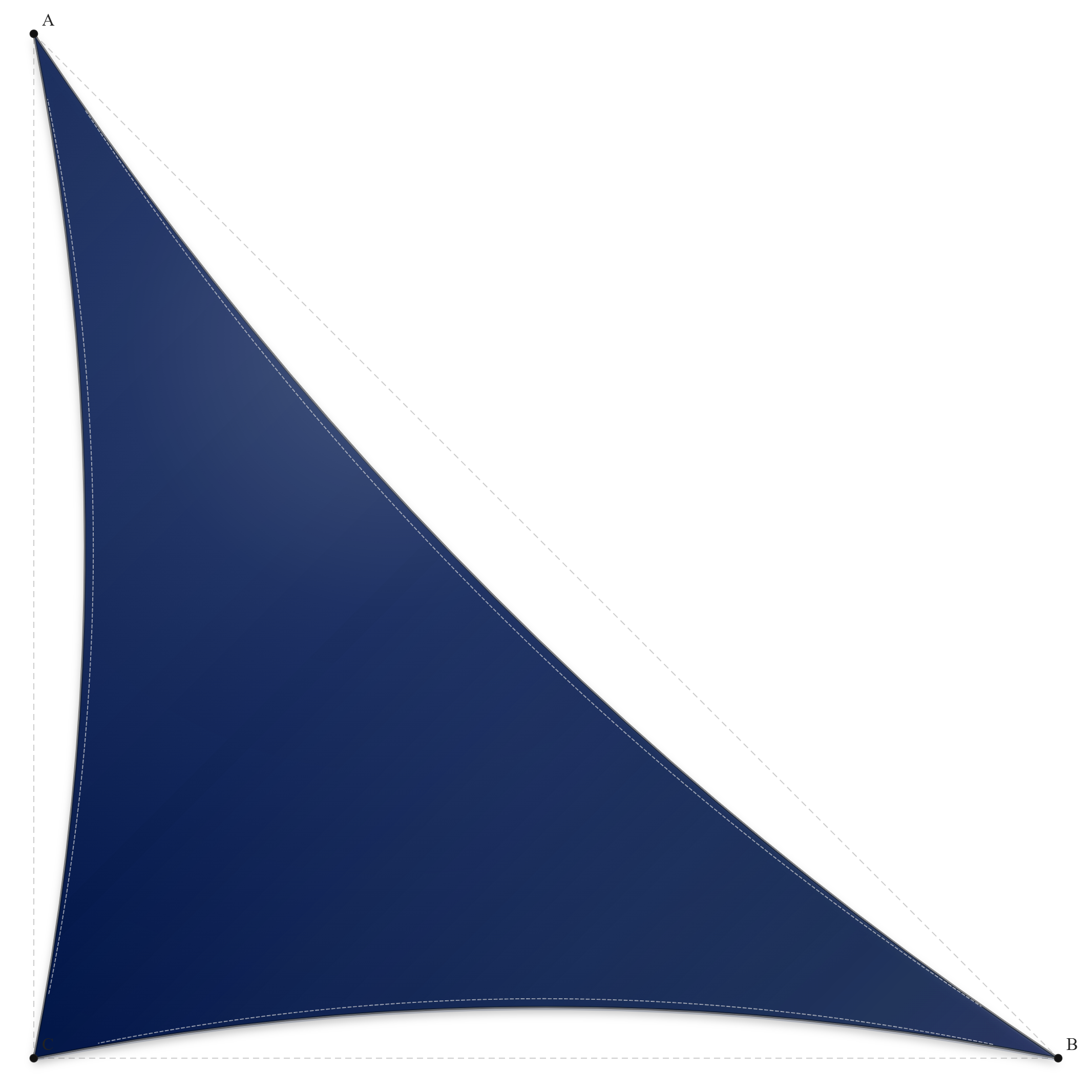 Voile d'ombrage - Forme Triangle Rectangle - Hydris Bleu royal 0190