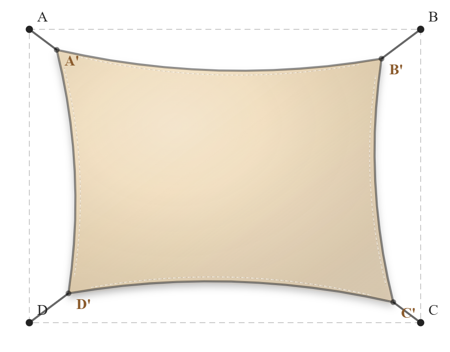Voile d'ombrage - Forme Rectangle - Blanc Cassé 96-1103