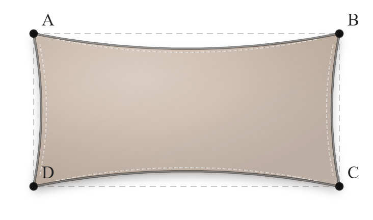 Voile d'ombrage - Forme Rectangle - Beige Sablé 96-2135