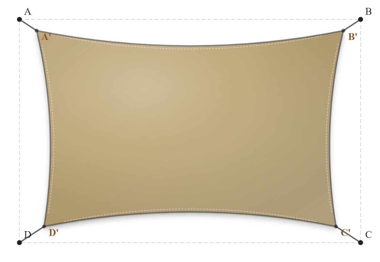 Voile d'ombrage - Forme Rectangle - Sable du désert (704 AustralMesh)
