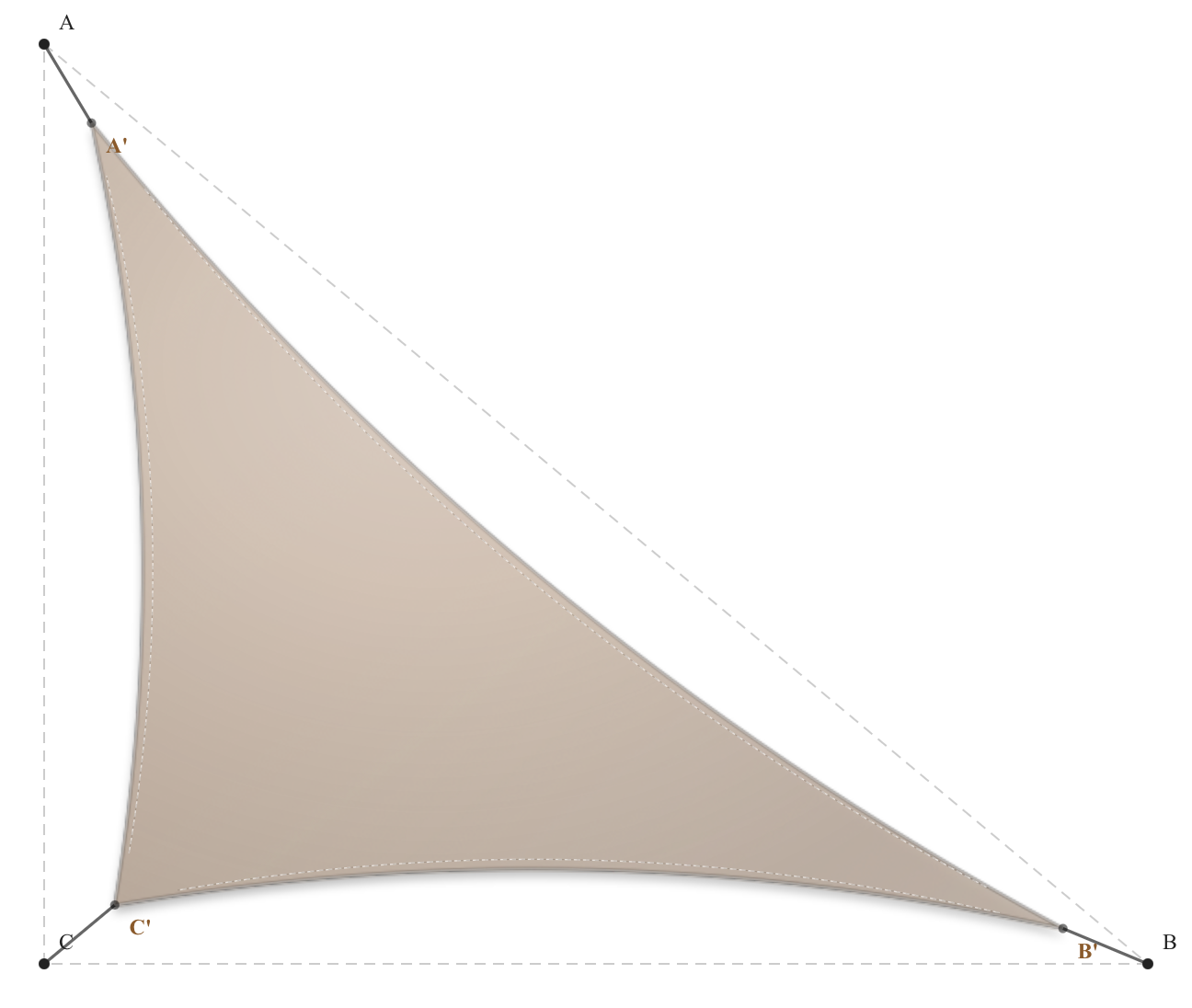 Voile d'ombrage - Forme Triangle Rectangle - Beige Sablé 96-2135