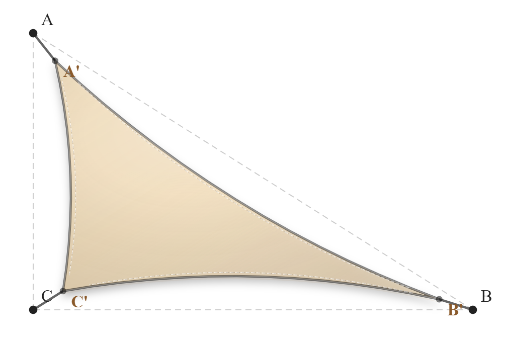 Voile d'ombrage - Forme Triangle Rectangle - Blanc Cassé 96-1103