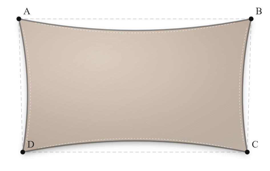 Voile d'ombrage - Forme Trapèze - Beige Sablé 96-2135