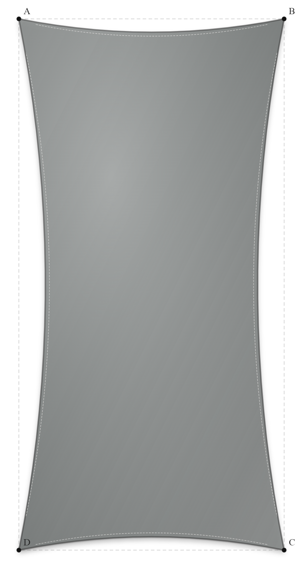 Voile d'ombrage - Forme Rectangle - Gris Acier (648 AustralMesh)