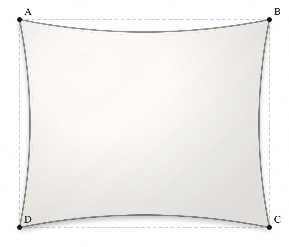 Voile d'ombrage - Forme Rectangle - Blanc 96-8102