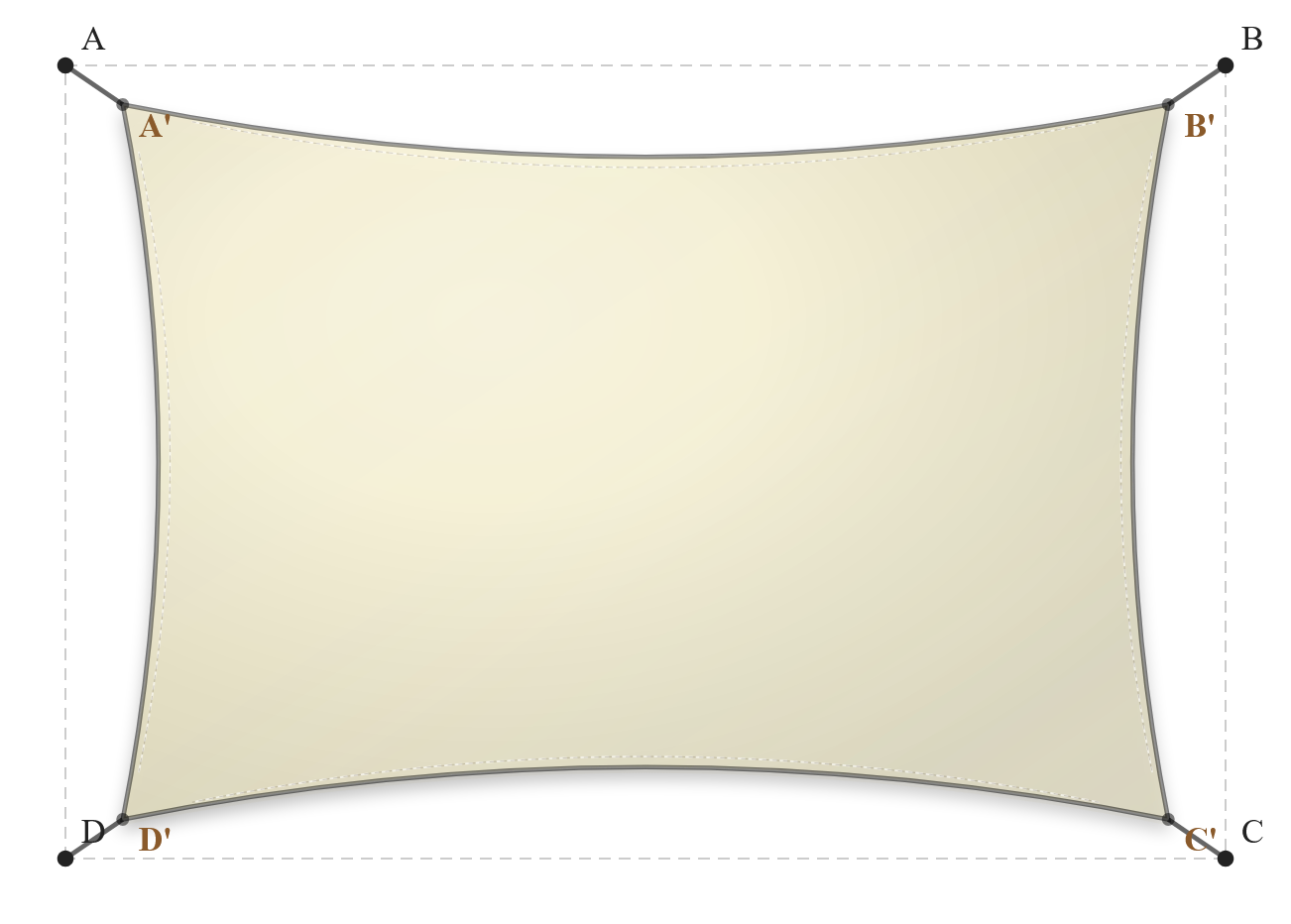 Voile d'ombrage - Forme Rectangle - Naturel (759 AustralMesh)