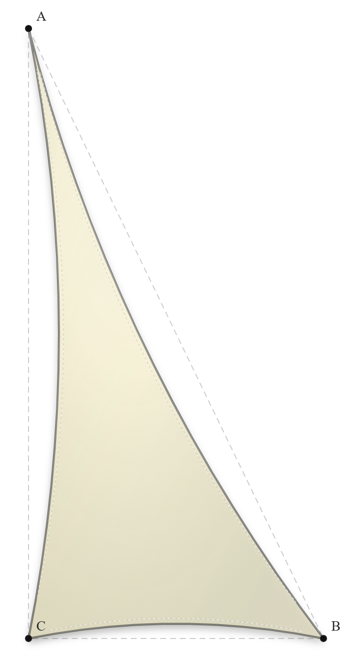 Voile d'ombrage - Forme Triangle Rectangle - Naturel (759 AustralMesh)