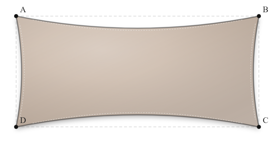 Voile d'ombrage - Forme Rectangle - Beige Sablé 96-2135
