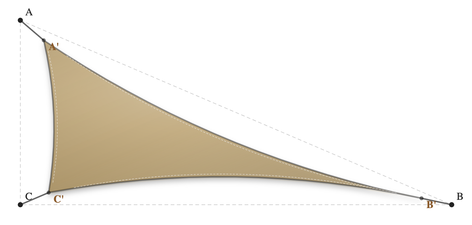 Voile d'ombrage - Forme Triangle Rectangle - Sable du désert (704 AustralMesh)