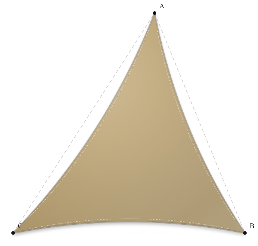 Voile d'ombrage - Forme Triangle - Sable du désert (704 AustralMesh)