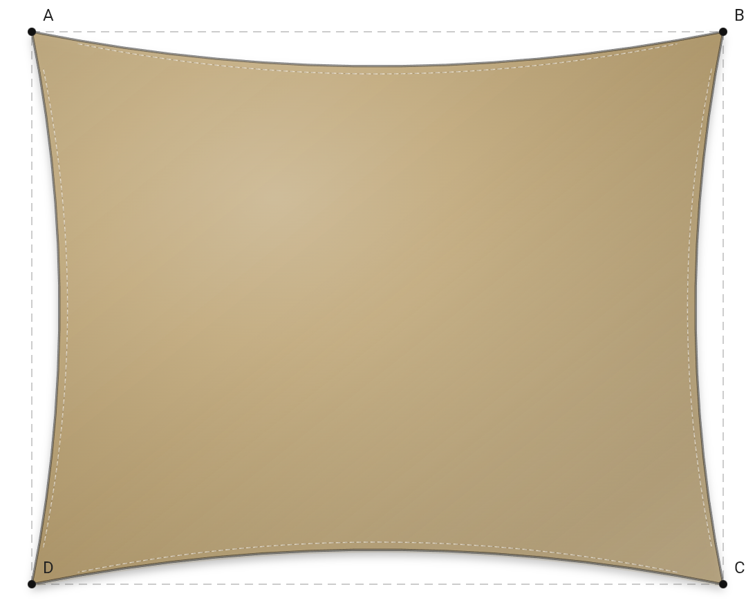 Voile d'ombrage - Forme Rectangle - Sable du désert (704 AustralMesh)