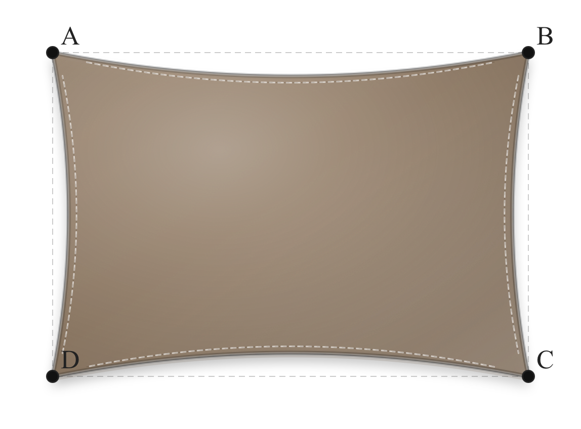 Voile d'ombrage - Forme Rectangle - Bois flotté 294 (AustralMesh)