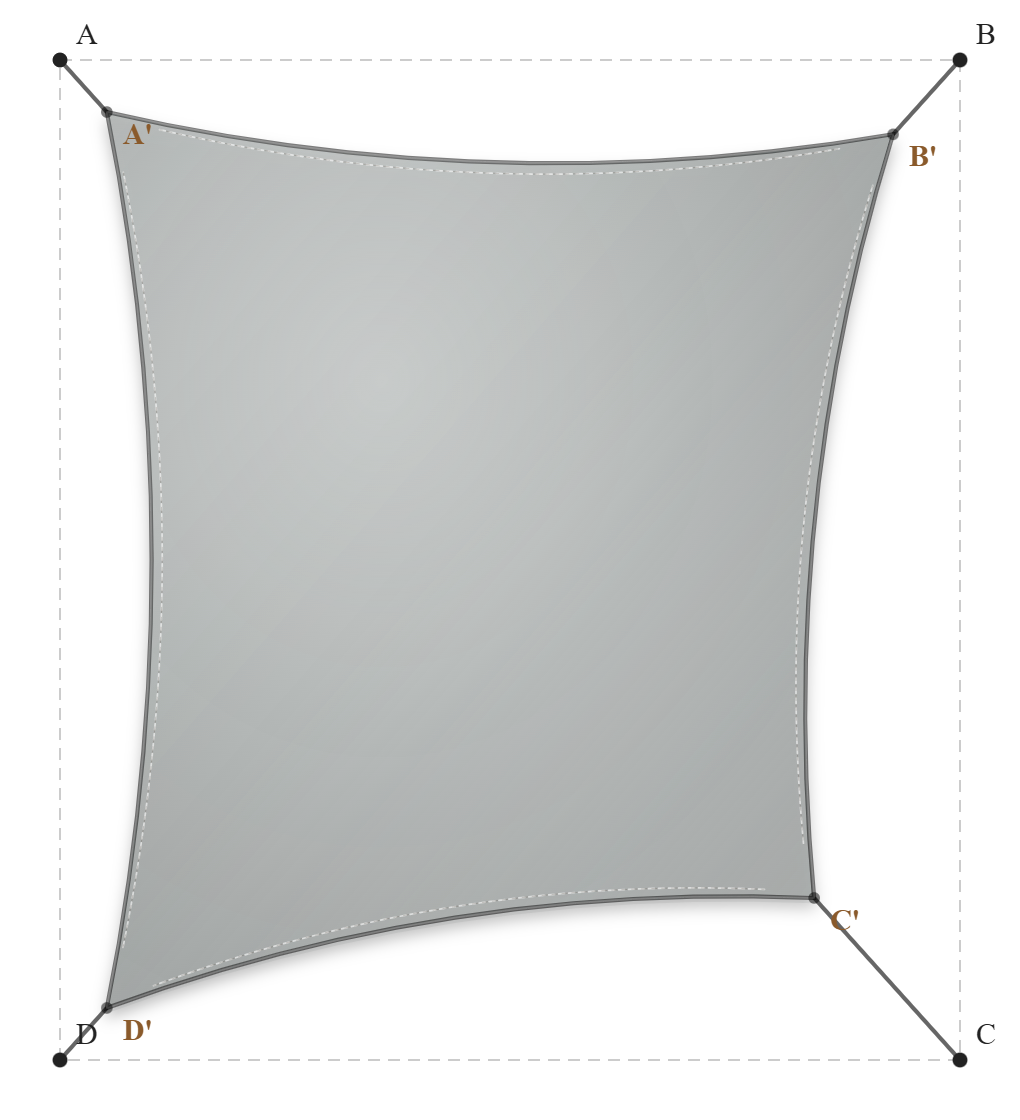 Voile d'ombrage - Forme Rectangle - Galet 96-2171