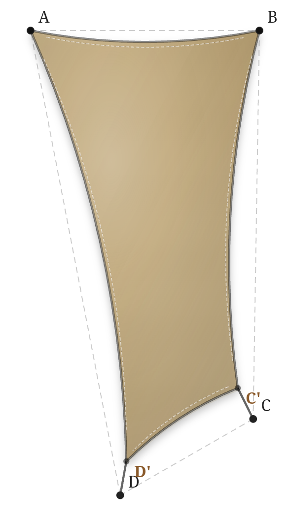 Voile d'ombrage - Forme Trapèze - Sable du désert (704 AustralMesh)
