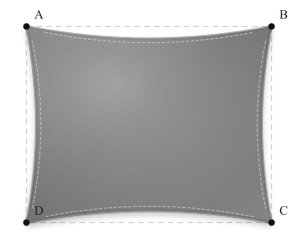 Voile d'ombrage - Forme Rectangle - Hydris 0458 Gris foncé